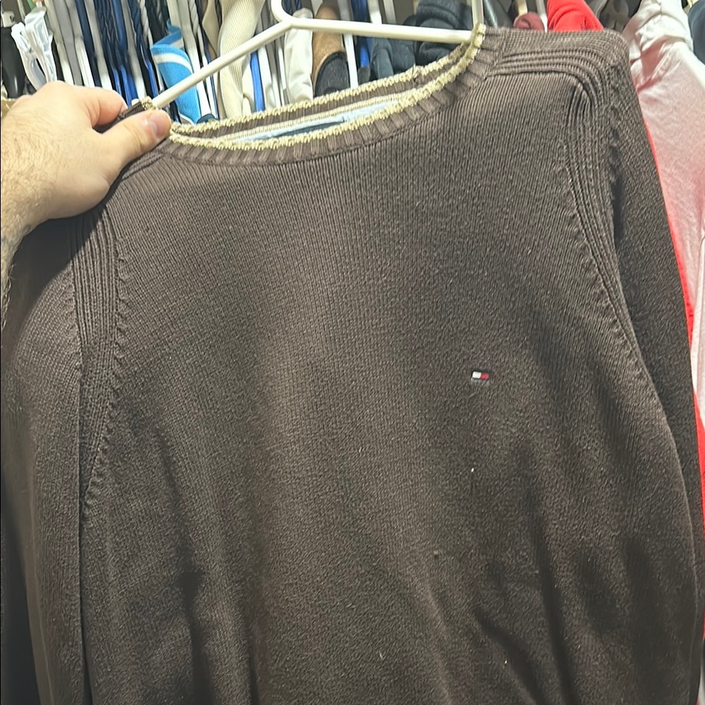 Tommy Hilfiger Brown Crewneck Sweater
